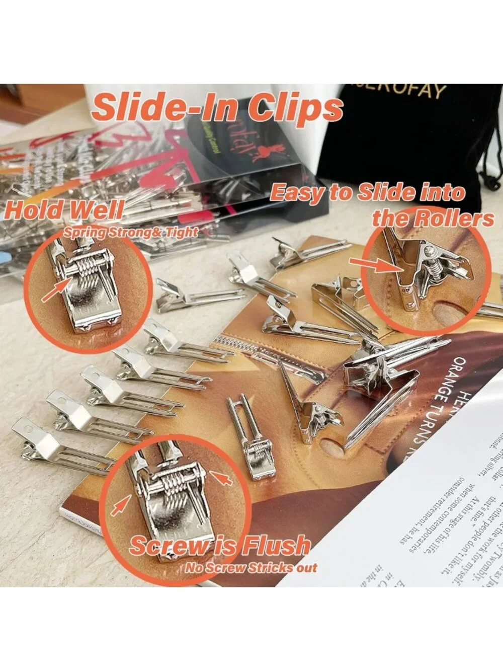 Stylish Silver Duckbill Clips for Women - Double Prong Pin Curl Roller Hair